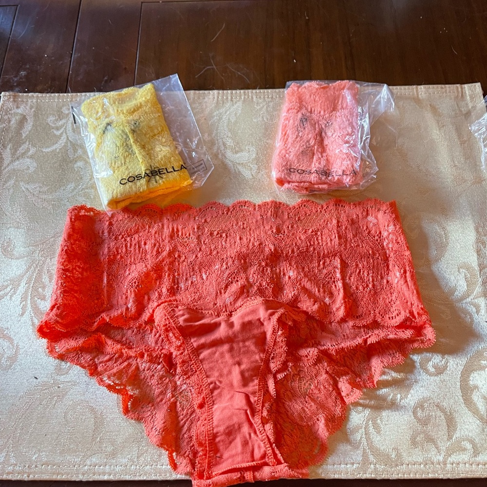 3 pair brand new with tags Cosabella panties style hot pants